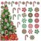 22pcs Large Christmas Candy Cane Tree Decorations, Red Green White Plastic, Double Sided Candy Canes Shaped Like Lollipops Christmas Tree House Xmas Supplies Christmas Hanging Ornaments Yard Porch Decorations